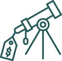 Price Tag Telescope Vector Icon Design