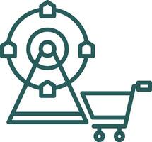 Shopping Ferris Wheel Vector Icon Design