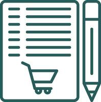 Shopping List Vector Icon Design