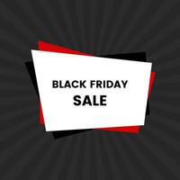 Black Friday sale banner on black background. Vector illustration.