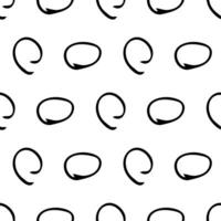 Seamless pattern with sketch round squiggle vector