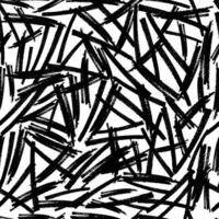 Seamless pattern with black marker brushstrokes vector