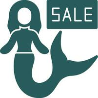 Sale Mermaid Vector Icon Design