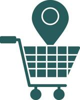 Shopping Map Vector Icon Design