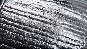 macro photo of silver surface of metallic smooth foil with metal texture