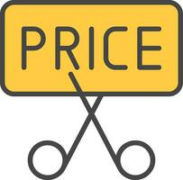 Price Slash Vector Icon Design