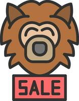 Sale Werewolf Vector Icon Design