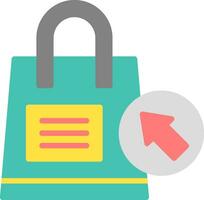 Shopping Bag with Arrow Vector Icon Design