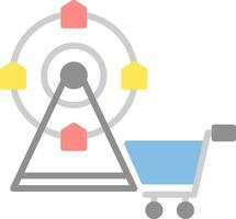 Shopping Ferris Wheel Vector Icon Design