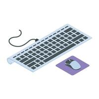 Premium isometric icon of input devices vector