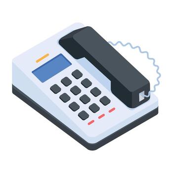 prima isométrica icono de un inteligente intercomunicador vector