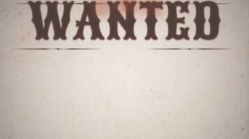 Wanted Dead Or Alive Western Movie Background video