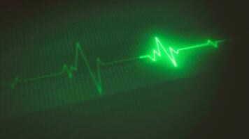 medicinsk hjärtpulsationsvågsignal video