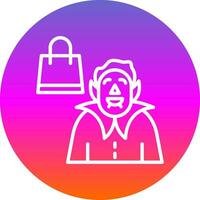 Shopping Vampire Vector Icon Design