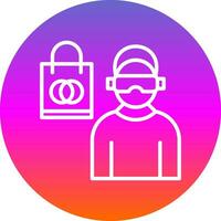 Shopping VR Headset Vector Icon Design