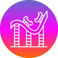 Shopping Roller Coaster Vector Icon Design