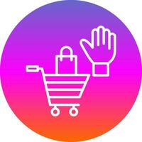 compras alto cinco vector icono diseño