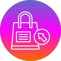 Shopping Bag with Arrow Vector Icon Design