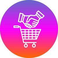 Shopping Handshake Vector Icon Design