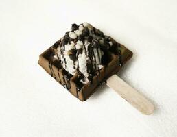 Vanilla Ice Cream Delight Waffle Treat photo