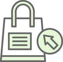Shopping Bag with Arrow Vector Icon Design