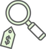 Price Magnifying Glass Vector Icon Design