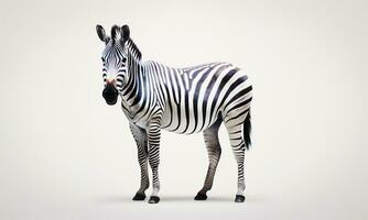 Animal World On A Minimal Background, Zebra. AI Generated. Pro Photo. photo