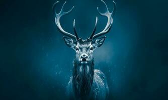 Animal World On A Minimal Background, Deer. AI Generated. Pro Photo. photo