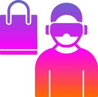 Shopping VR Headset Vector Icon Design