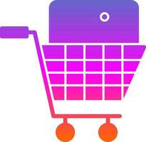 Discounted Shopping Cart Vector Icon Design