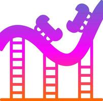 Shopping Roller Coaster Vector Icon Design