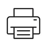 Printer icon on white background. Vector illustration.