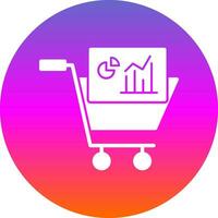 Shopping Graph Vector Icon Design