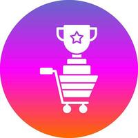 Shopping Contest Trophy Vector Icon Design