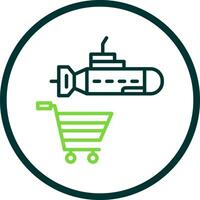 Shopping Submarine Vector Icon Design