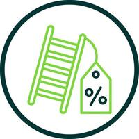 Discount Ladder Vector Icon Design