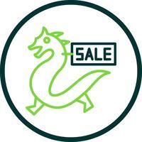 Sale Dragon Vector Icon Design