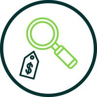 Price Magnifying Glass Vector Icon Design