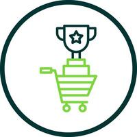 Shopping Contest Trophy Vector Icon Design