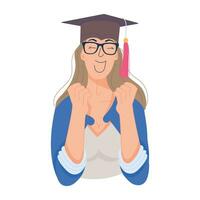 Trendy Happy Graduate vector