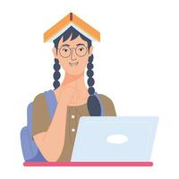 Trendy Working Student vector