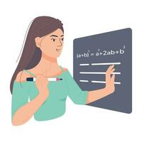 Trendy Maths Teacher vector