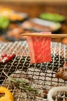 Savory Grilled Delights Japanese-Style BBQ Party with Delectable Grill Platter and Meat Arrangements photo