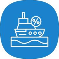 Discounted Cruise Ship Vector Icon Design