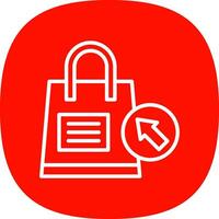 Shopping Bag with Arrow Vector Icon Design