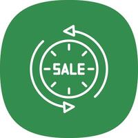 Sale Time Traveler Vector Icon Design