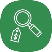 Price Magnifying Glass Vector Icon Design