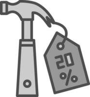 Discount Hammer Vector Icon Design