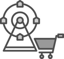 Shopping Ferris Wheel Vector Icon Design