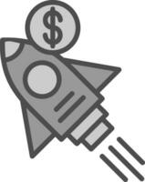 Sale Rocket Vector Icon Design